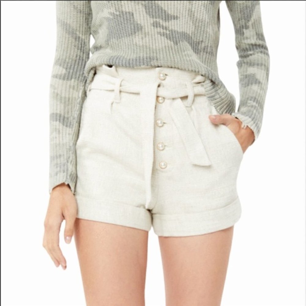 Generation Love Rowan Tweed Pearl Button Short XS